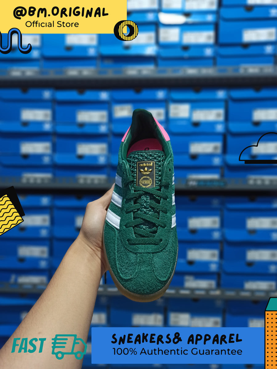 Adidas Gazelle Indoor Collegiate Green White Lucid Pink IG5929 – BM STORE  ORIGINAL FOOTWEAR