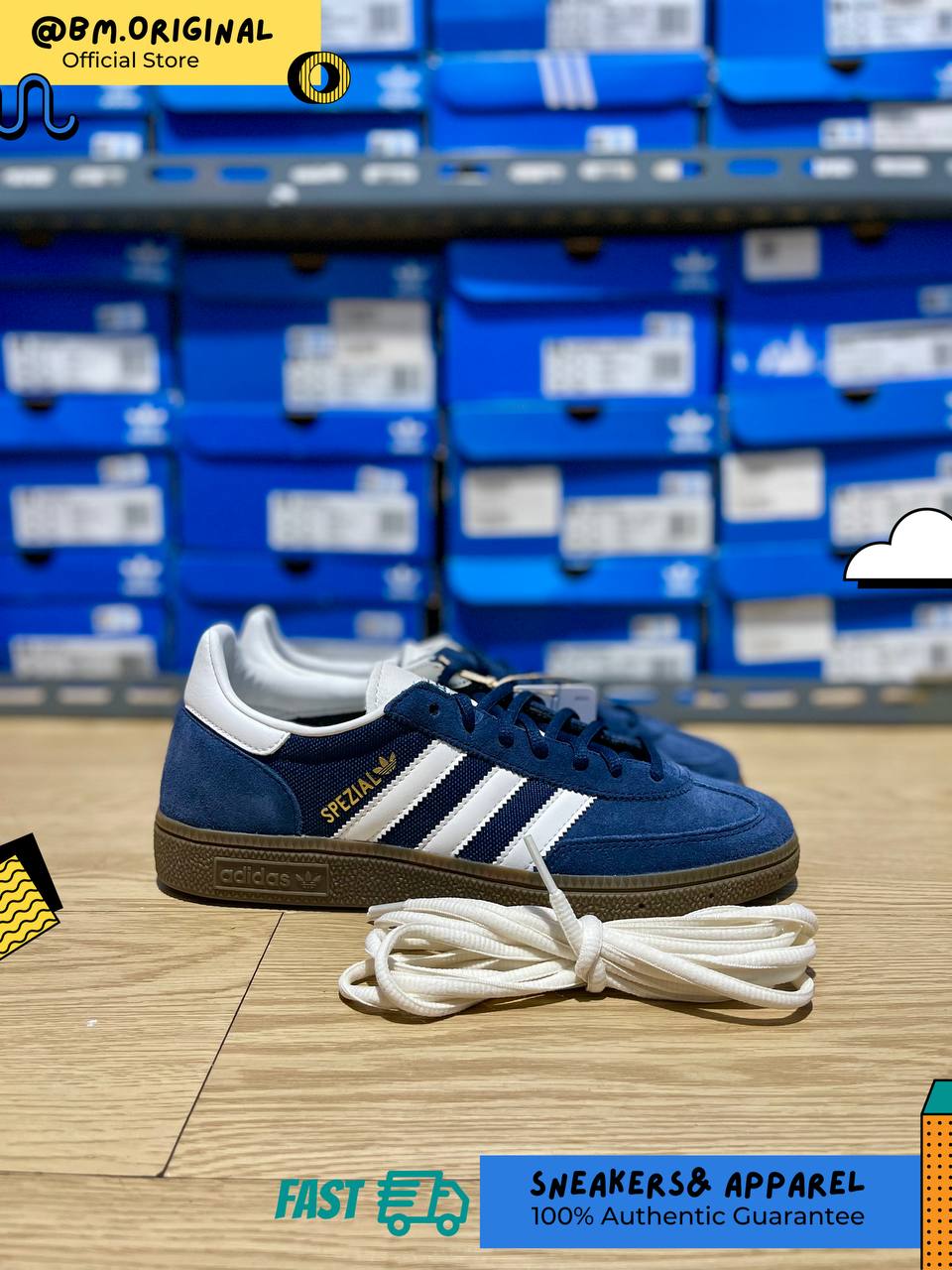 Adidas Spezial Handball Night Indigo Cloud White Chalk White JH5440