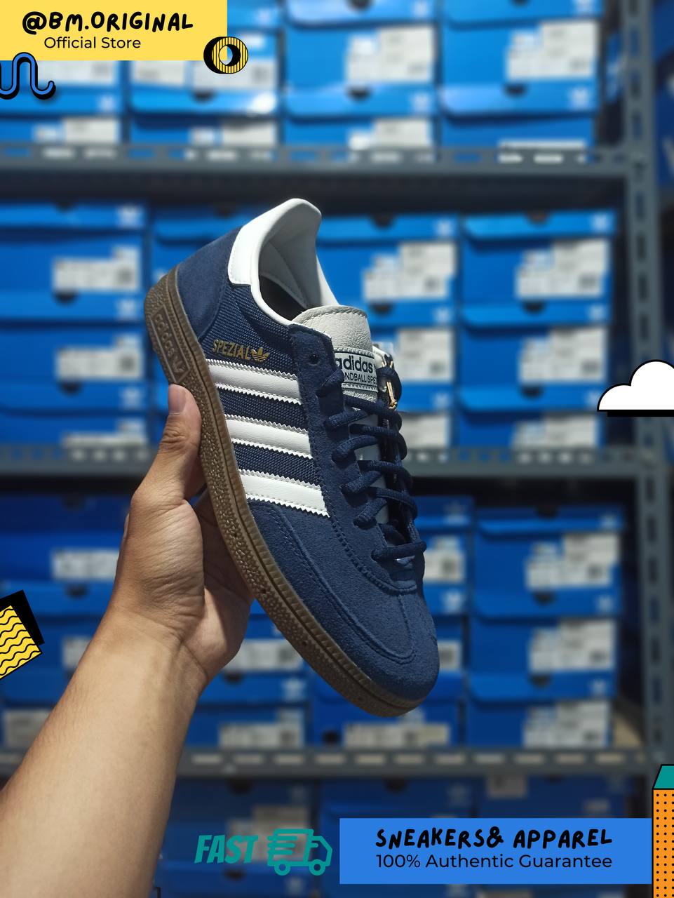 Adidas Spezial Handball Night Indigo Cloud White Chalk White JH5440