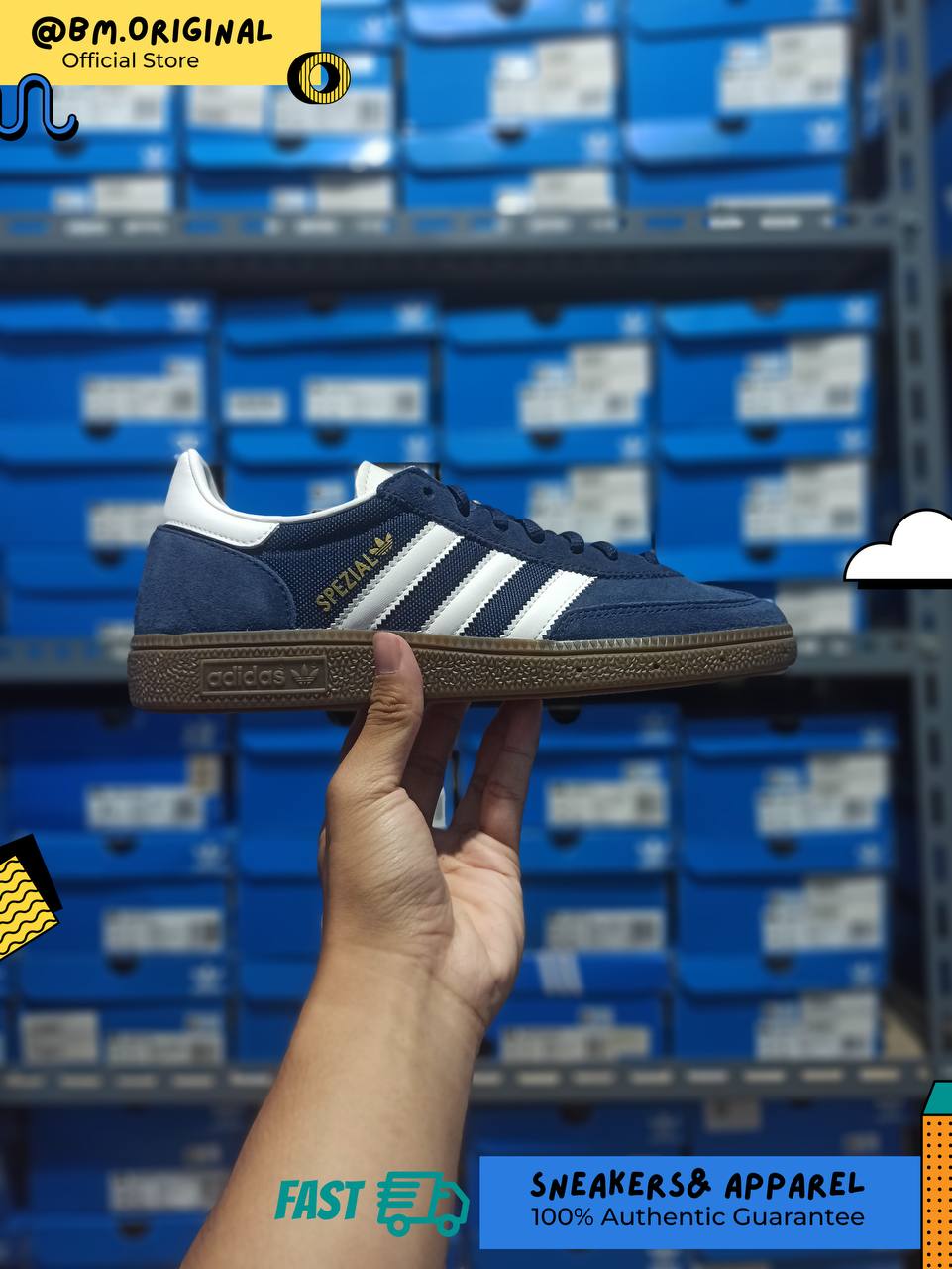Adidas Spezial Handball Night Indigo Cloud White Chalk White JH5440