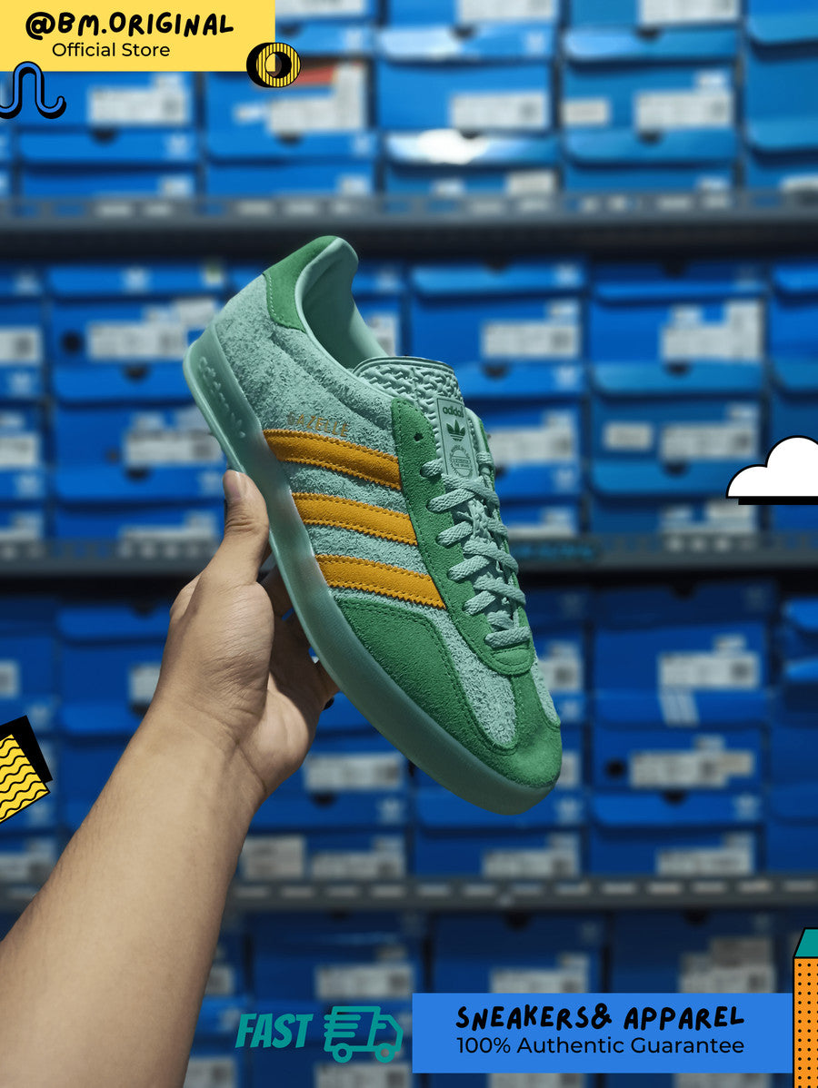 Adidas Gazelle Indoor Hazy Green Preloved Green Crew Yellow IG6783