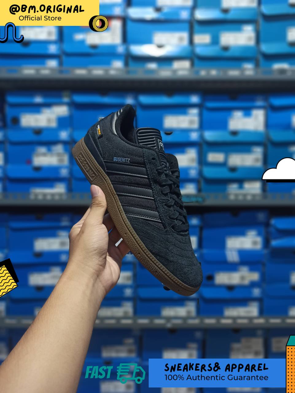 Adidas Busenitz Cordura Core Black Gum IG5252 BM STORE ORIGINAL FOOTWEAR