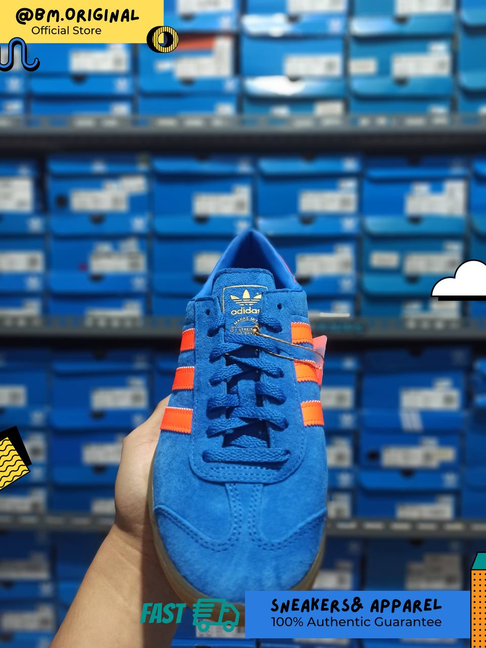 Adidas Hamburg Blue Bird Solar Orange Gum IH5471