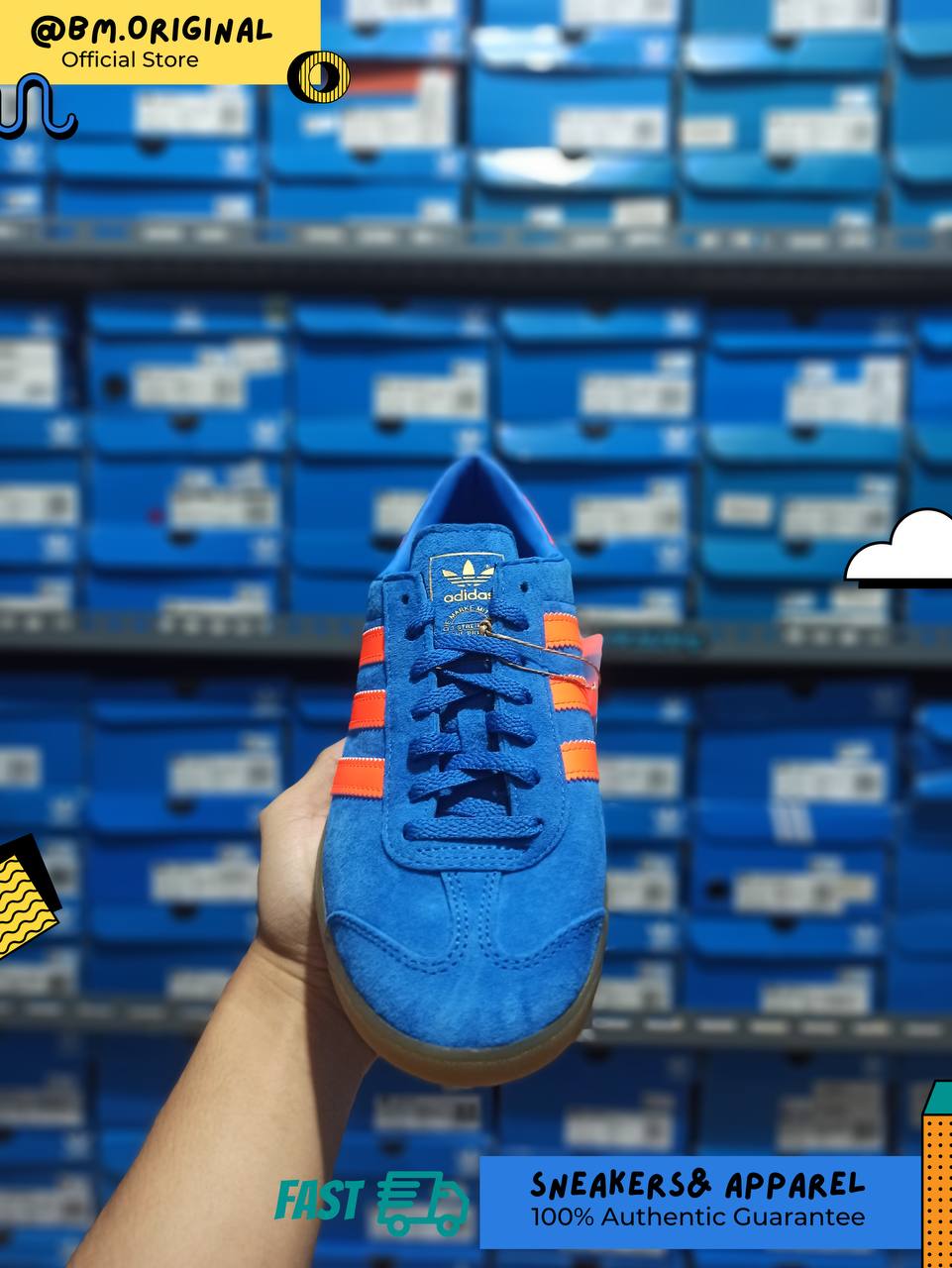 Adidas Hamburg Blue Bird Solar Orange Gum IH5471
