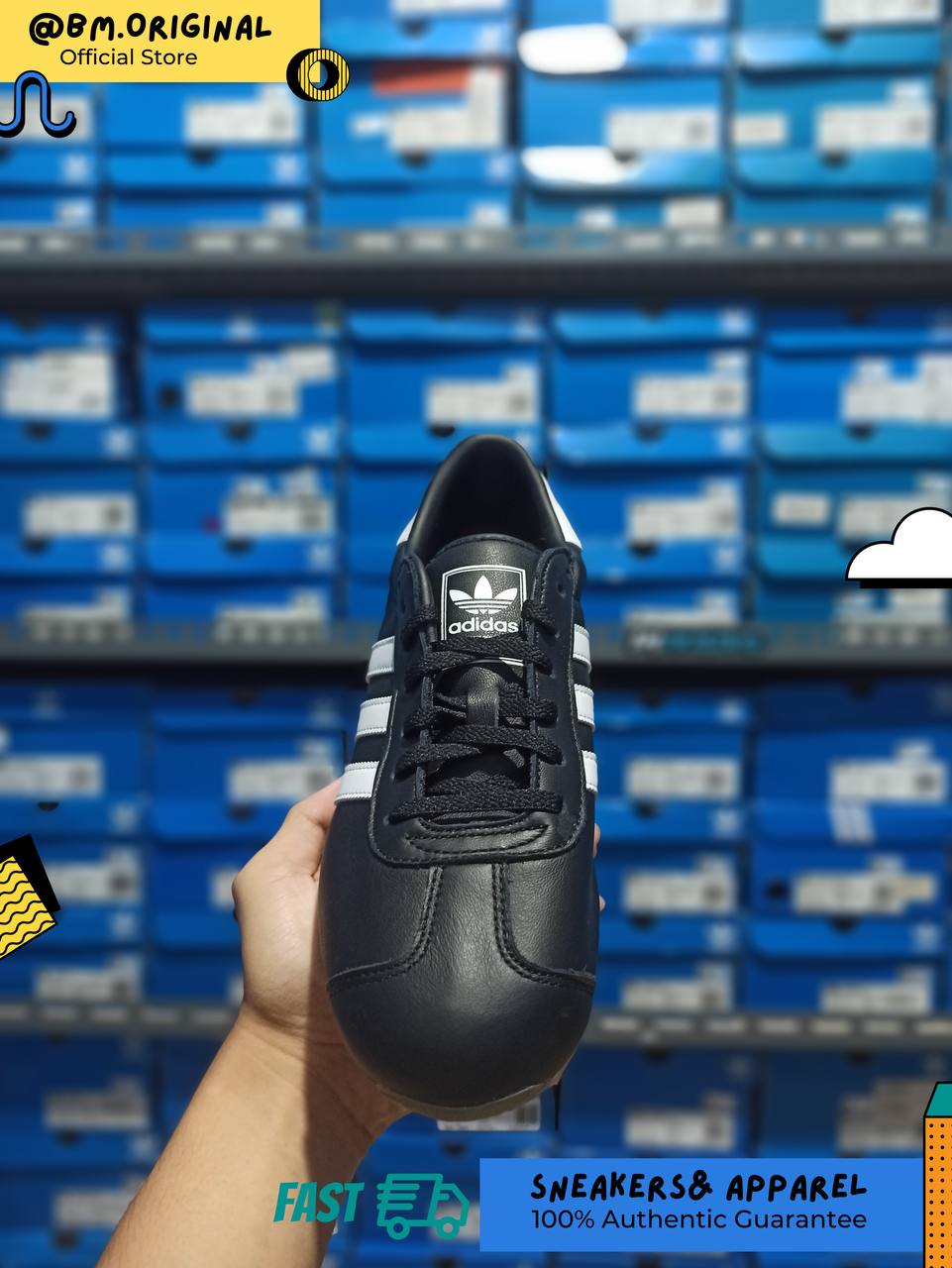 Adidas Country II Core Black Cloud White Carbon ID6600