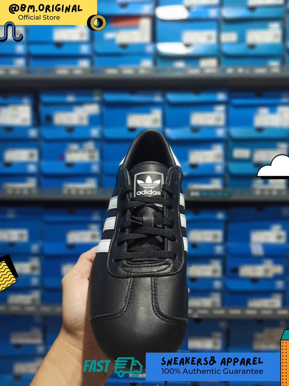 Adidas Country II Core Black Cloud White Carbon ID6600