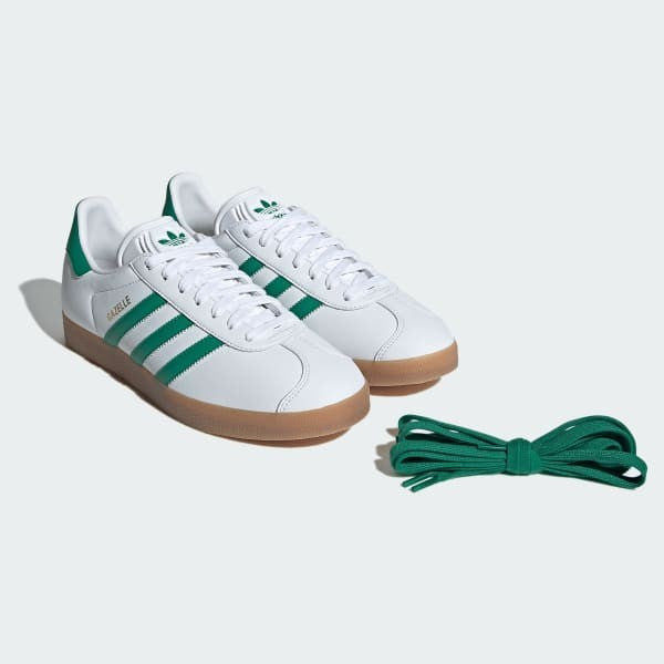 Adidas Gazelle Cloud White Bold Green Gold Metallic IH2216