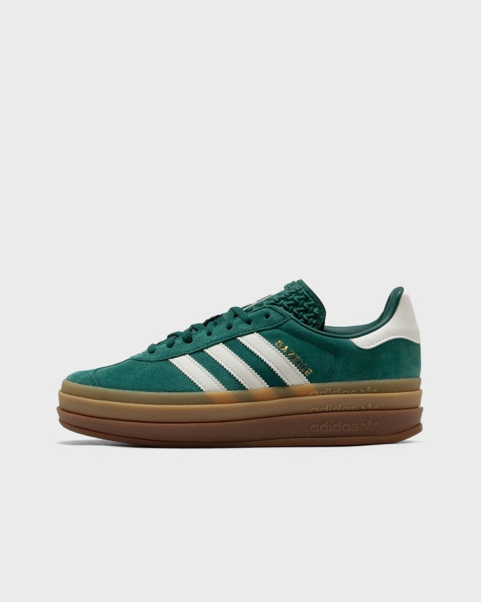 Adidas Gazelle Bold Collegiate Green Off White Gold Metallic JI0325