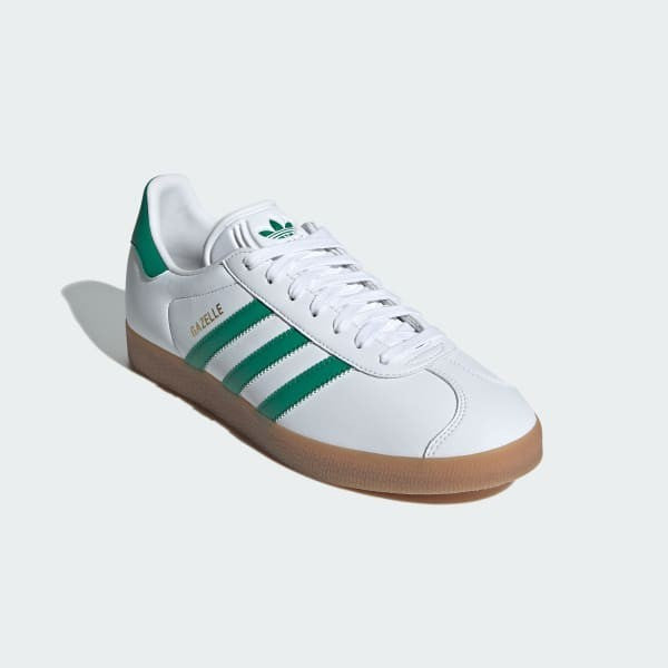 Adidas Gazelle Cloud White Bold Green Gold Metallic IH2216