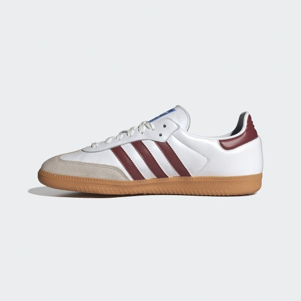 Adidas Samba OG Cloud White Collegiate Burgundy Gum IF3813