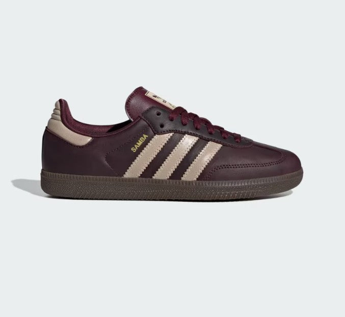 Adidas Samba OG Maroon Crystal Sand Gold Metallic IF7004