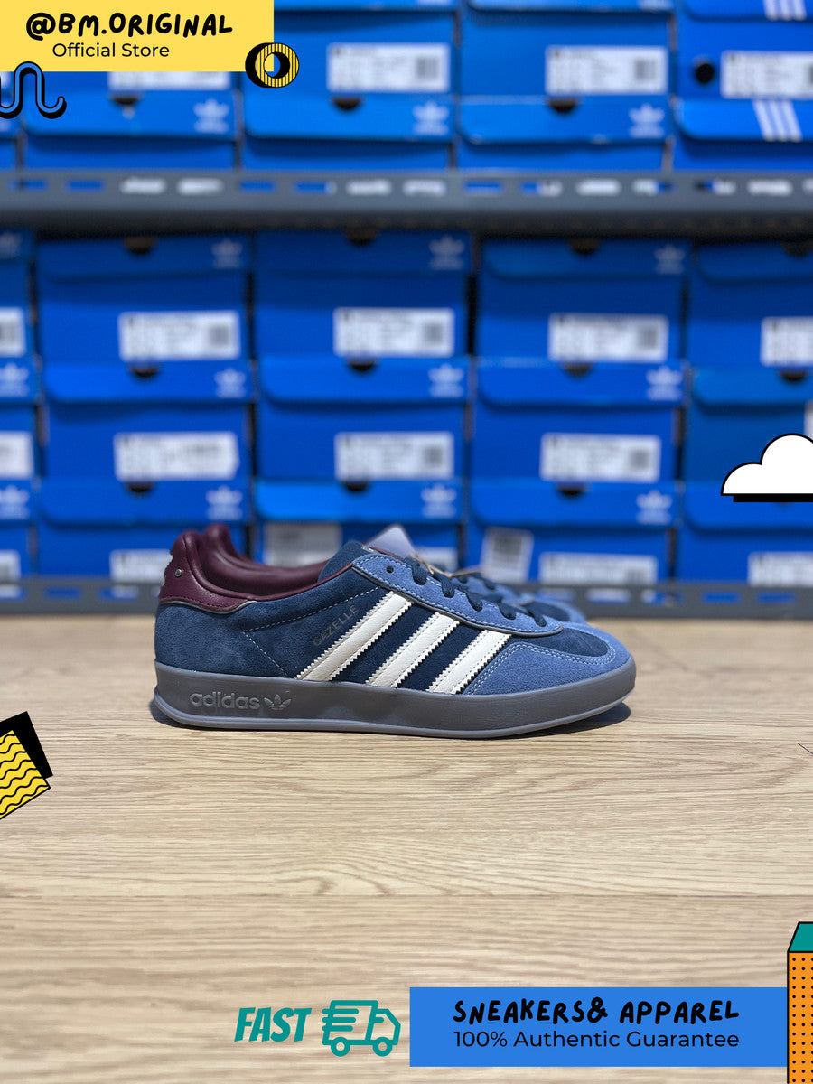 Adidas Gazelle Indoor Crew Navy Gold Metallic Off White ID1008 – BM STORE  ORIGINAL FOOTWEAR