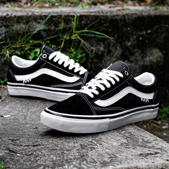 VANS SKATE OLD SKOOL PRO SKATEBOARDING BLACK WHITE