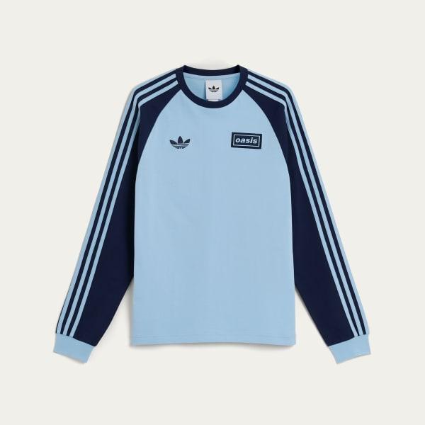 Adidas x Oasis Tour 3-Stripes Longsleeve Tee Clear Sky Night Indigo KT3427