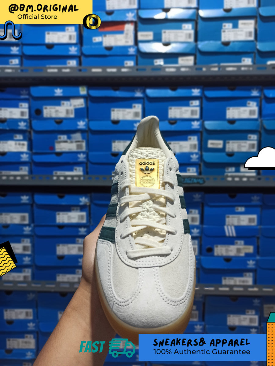 Adidas Gazelle Indoor Cream White Collegiate Green Gum IH7502 – BM STORE  ORIGINAL FOOTWEAR