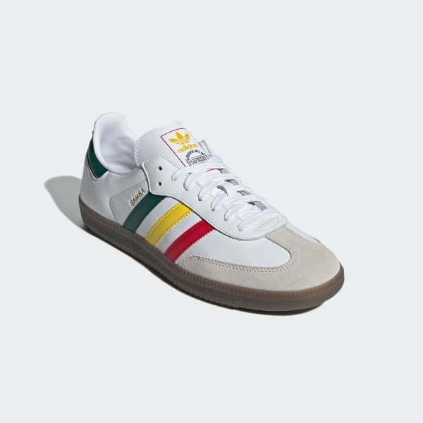 Adidas Samba OG Rasta Cloud White Yellow Collegiate Green IH3118