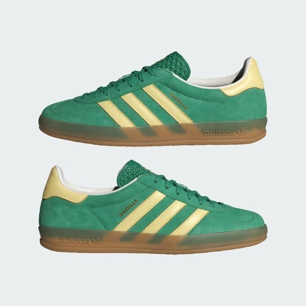 Adidas Gazelle Indoor Semi Court Green Almost Yellow Gum IH7500