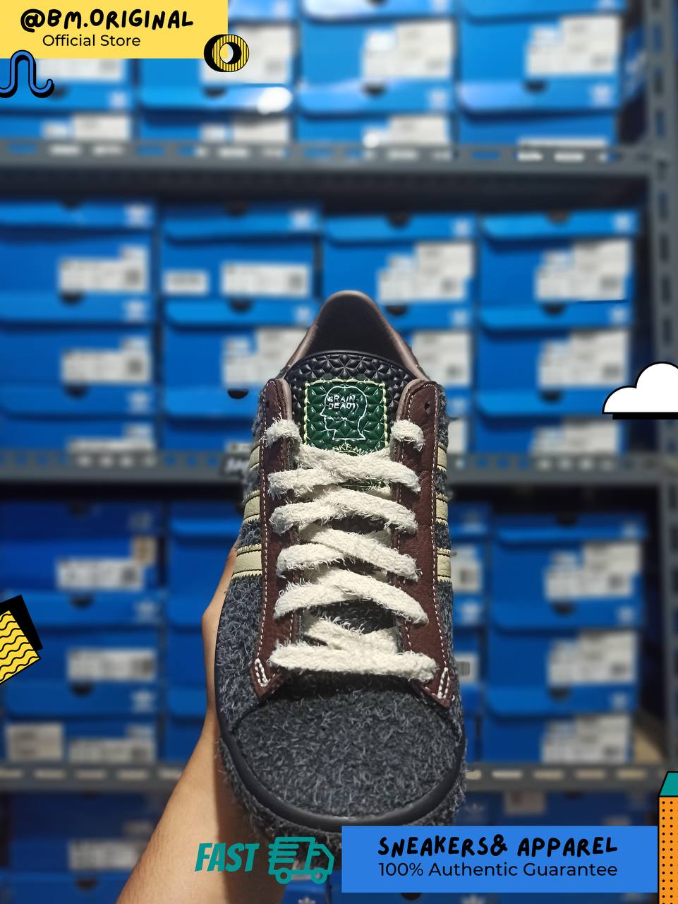 Adidas Forest Hills x Brain Dead Core Black Panton Branch JR7942