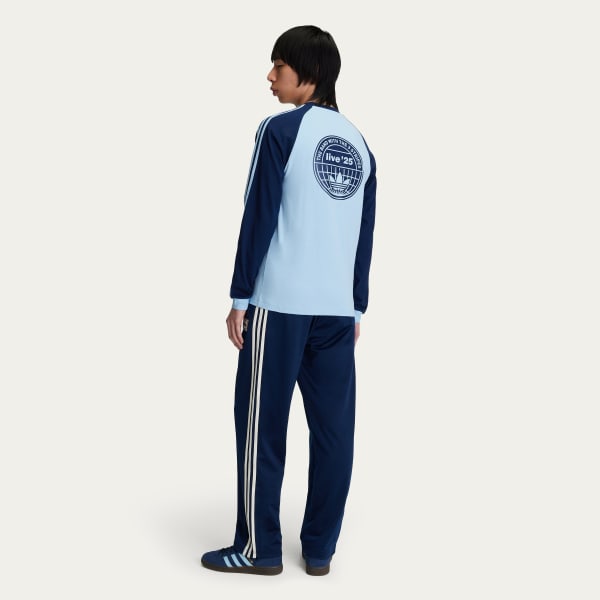 Adidas x Oasis Tour 3-Stripes Longsleeve Tee Clear Sky Night Indigo KT3427