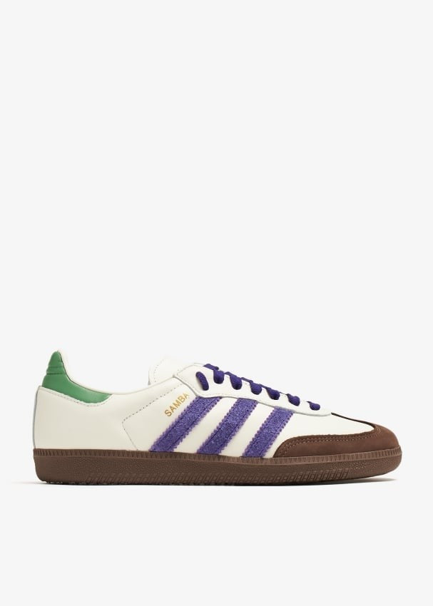 Adidas Samba OG W Off White Collegiate Purple Preloved Green ID8349