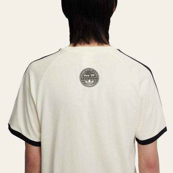 Adidas x Oasis Tour 3-Stripes T-shirt Cream White KT3446