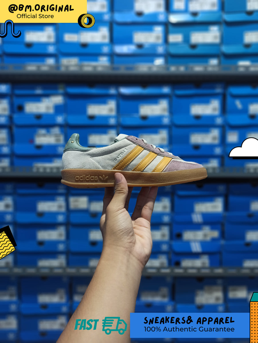 Adidas Gazelle Indoor Off White Aluminium Preloved Yellow ID1007