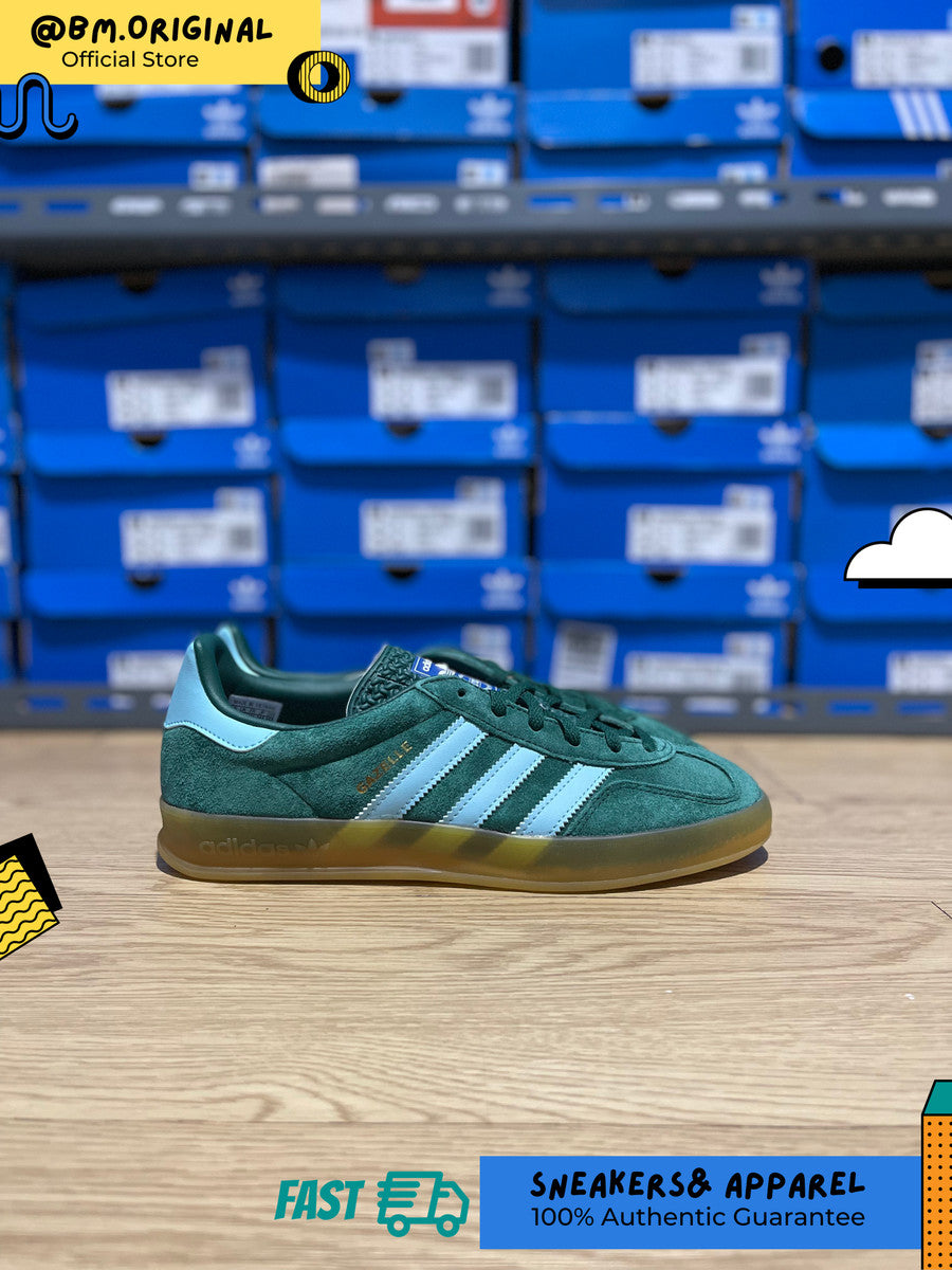 Adidas Gazelle Indoor Green Haze Sky Victory GOLD IG9979 – BM STORE  ORIGINAL FOOTWEAR
