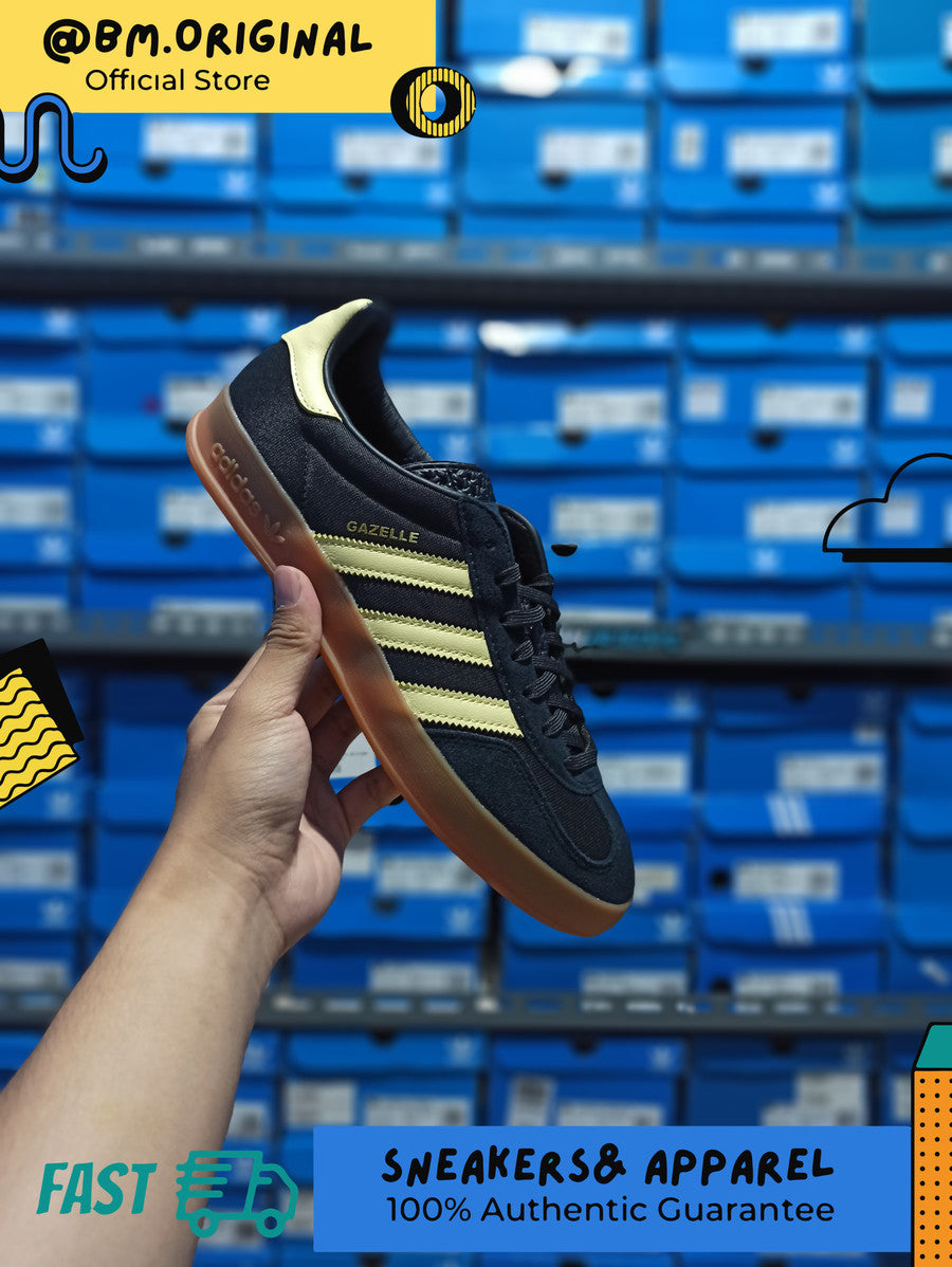 Adidas Gazelle Indoor Core Black Almost Yellow Gum IG4999