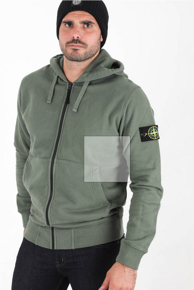 STONE ISLAND SWEAT ZIPPER HOODED 751564220 V0055