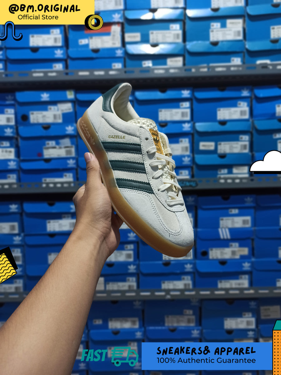 Adidas Gazelle Indoor Cream White Collegiate Green Gum IH7502