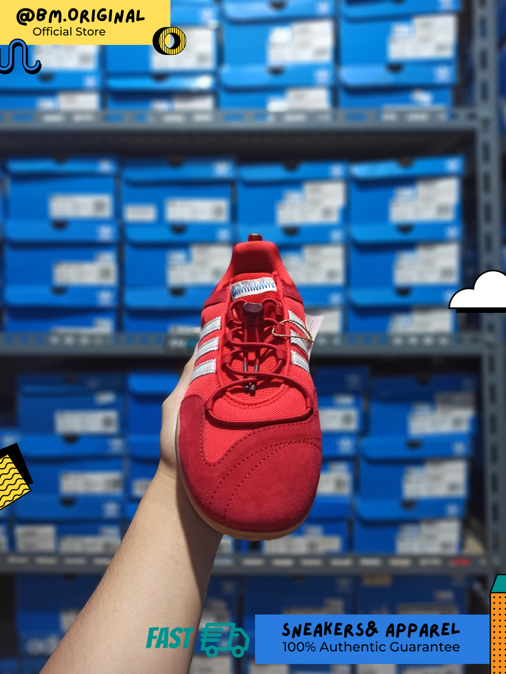ADIDAS X Bad Bunny Ballerina Vivid Red Chalk White Power Red KI7916