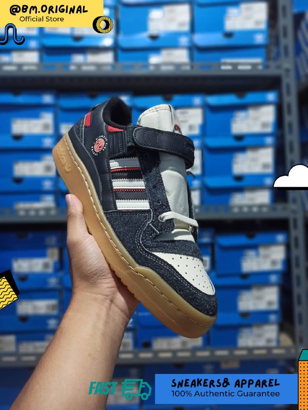 ADIDAS X MIDWEST KIDS FORUM 84 LOWBLACK WHITE ORIGINAL GW0035