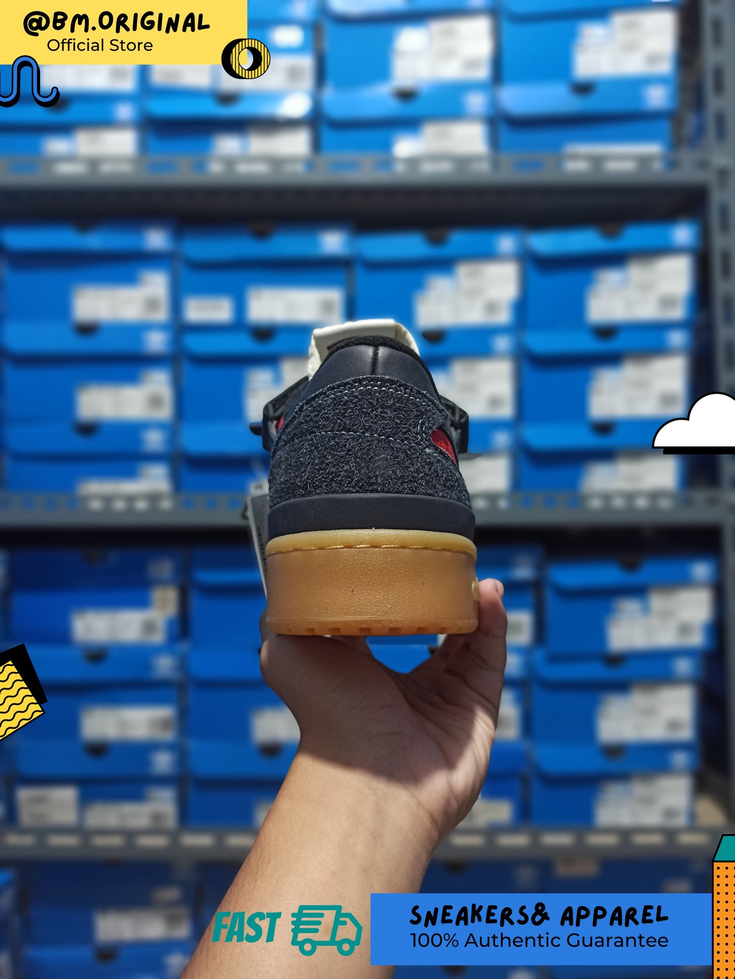 ADIDAS X MIDWEST KIDS FORUM 84 LOWBLACK WHITE ORIGINAL GW0035