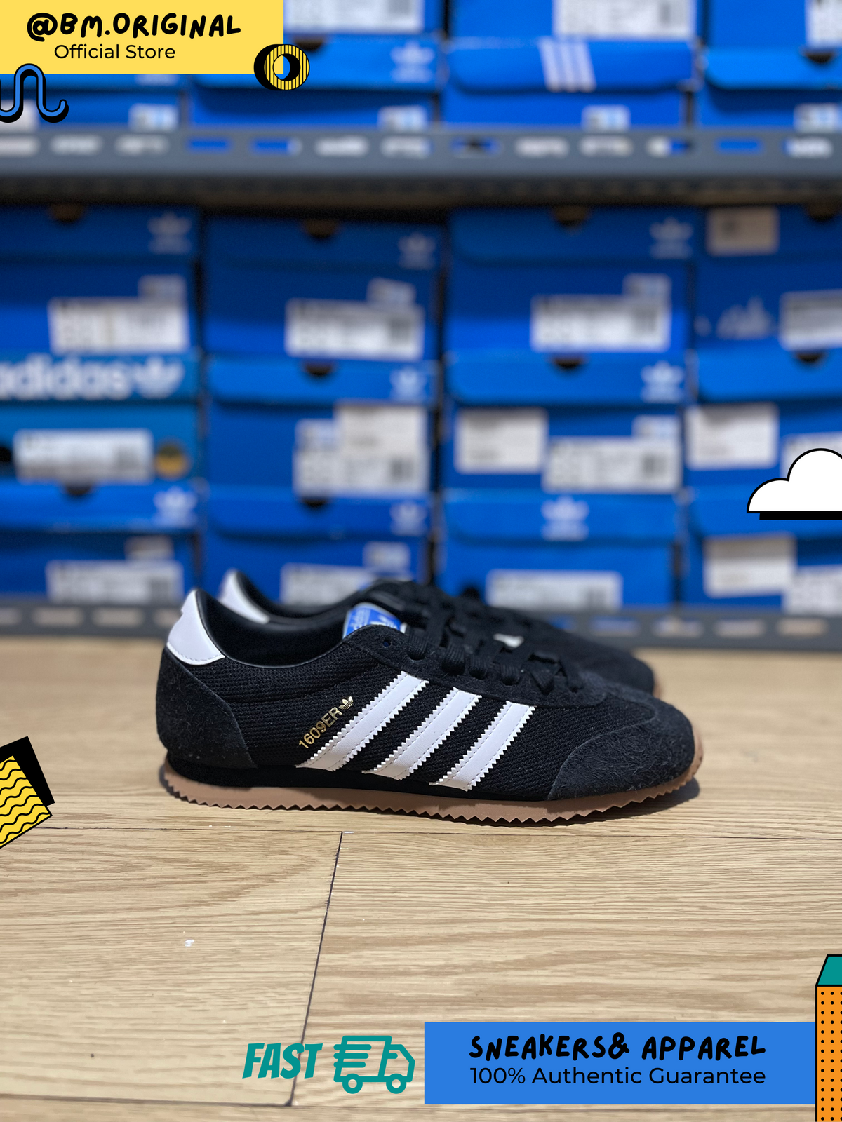 Adidas 1609ER RS Core Black Cloud White Gold Metallic KI9855