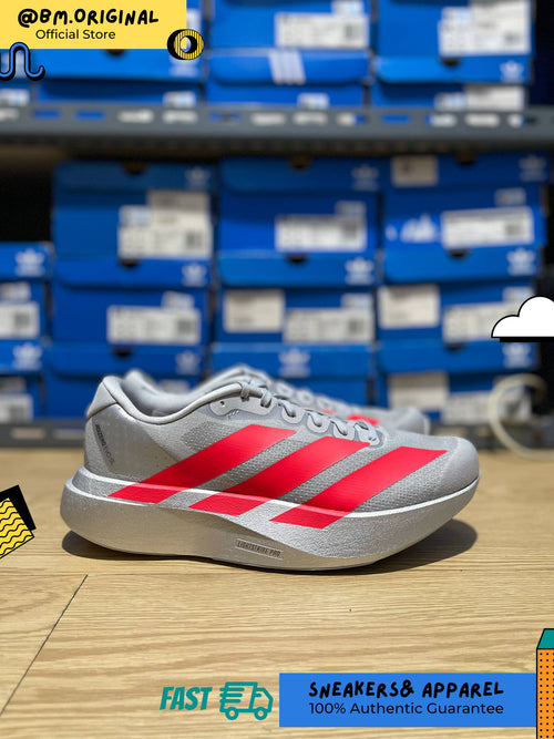Adidas ADIZERO EVO SL Silver Metallic Lucid Red Iron Metallic KI3383 KI3381