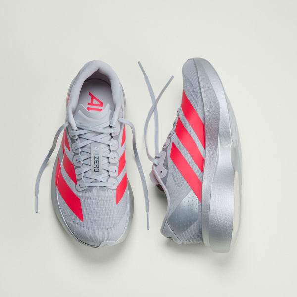 Adidas ADIZERO EVO SL Silver Metallic Lucid Red Iron Metallic KI3383 KI3381