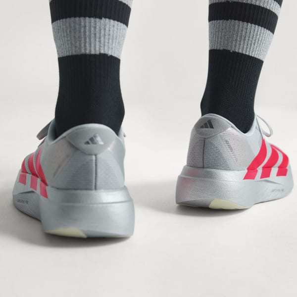 Adidas ADIZERO EVO SL Silver Metallic Lucid Red Iron Metallic KI3383 KI3381