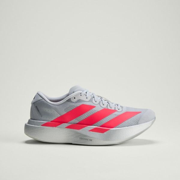 Adidas ADIZERO EVO SL Silver Metallic Lucid Red Iron Metallic KI3383 KI3381