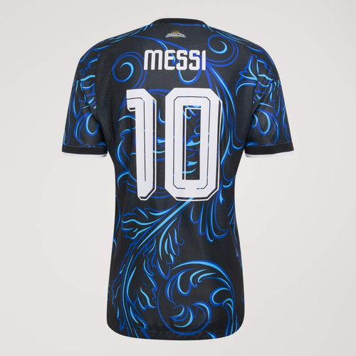 Adidas Argentina 26 AWAY Jersey Authentic Messi Black Lucid Blue Blue Burst KH3935