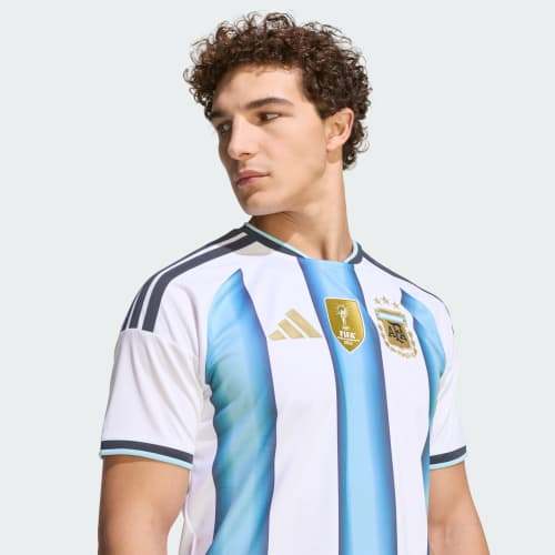 Adidas Argentina 26 Home Jersey White Icey Blue Light Blue JM8396