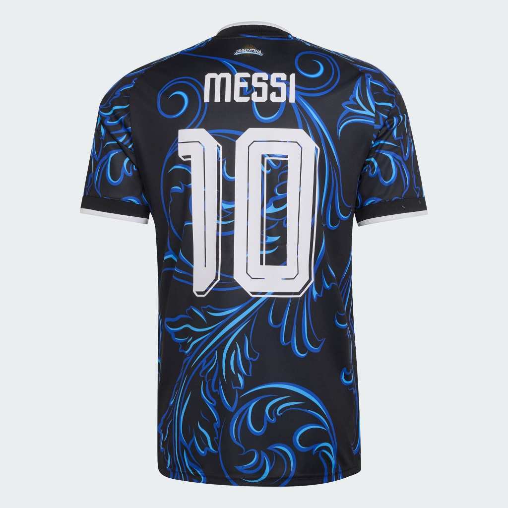 Adidas Argentina Jersey 26 Away Messi Black Lucid Blue Blue Burst KH3940