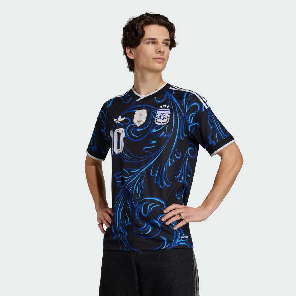 Adidas Argentina Jersey 26 Away Messi Black Lucid Blue Blue Burst KH3940