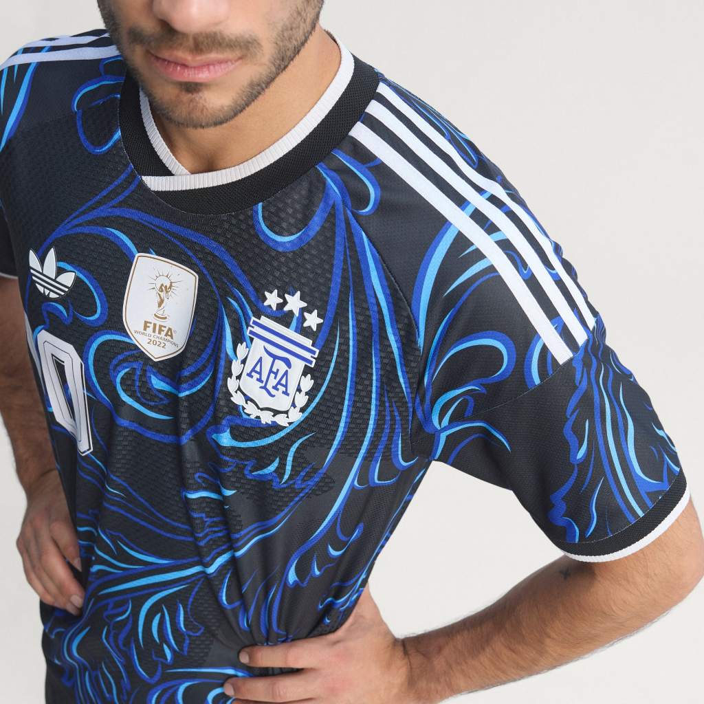 Adidas Argentina Jersey 26 Away Messi Black Lucid Blue Blue Burst KH3940