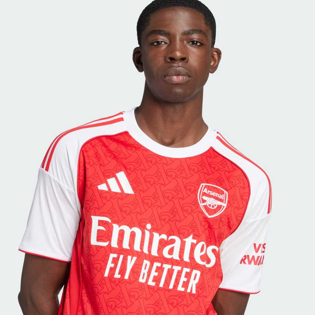 Adidas Arsenal 25/26 Home Jersey Better Scarlet White JI9517