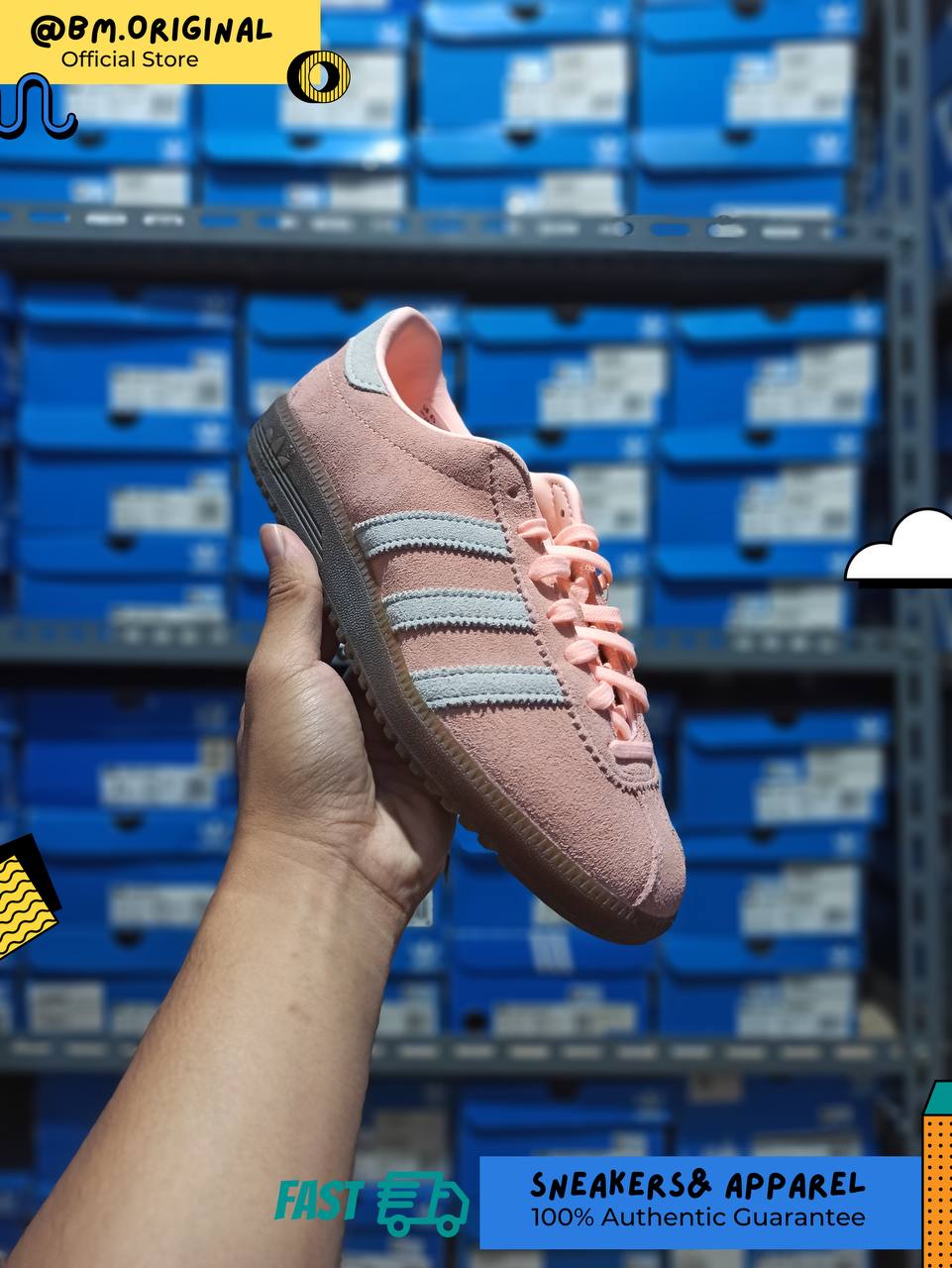 Adidas Bermuda Clear Orange Cloud White Semi Coral JI2658