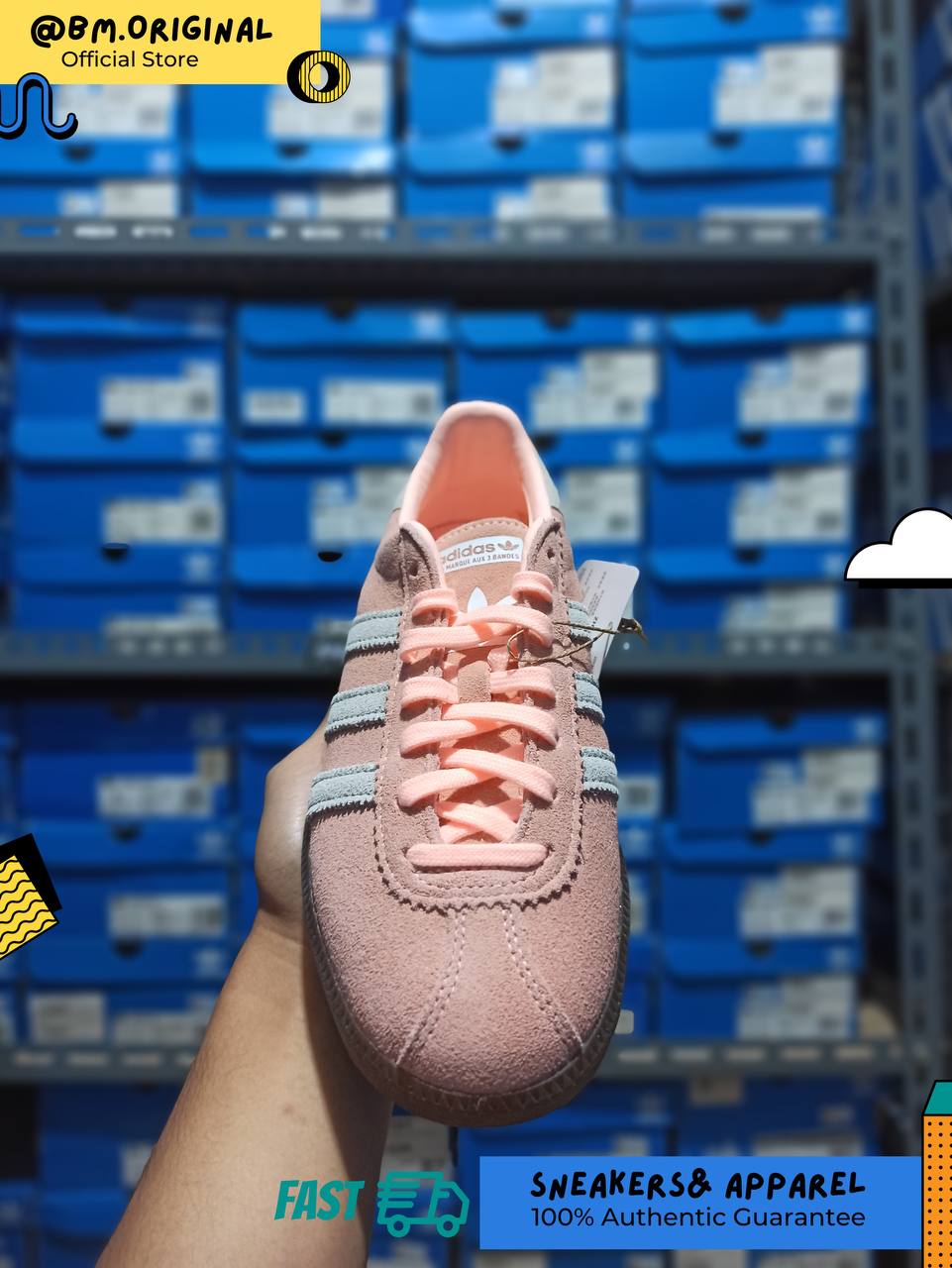 Adidas Bermuda Clear Orange Cloud White Semi Coral JI2658
