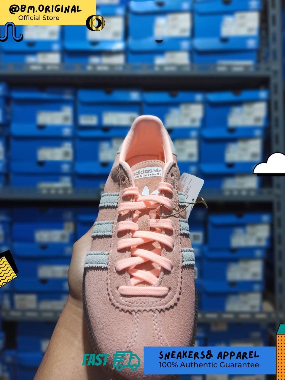 Adidas Bermuda Clear Orange Cloud White Semi Coral JI2658