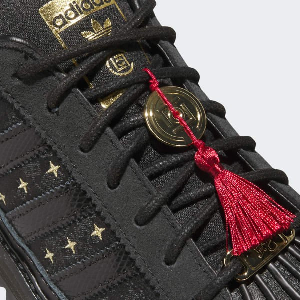 Adidas Clot Superstar Edison Chen Core Black Carbon Gold Metallic JR5114