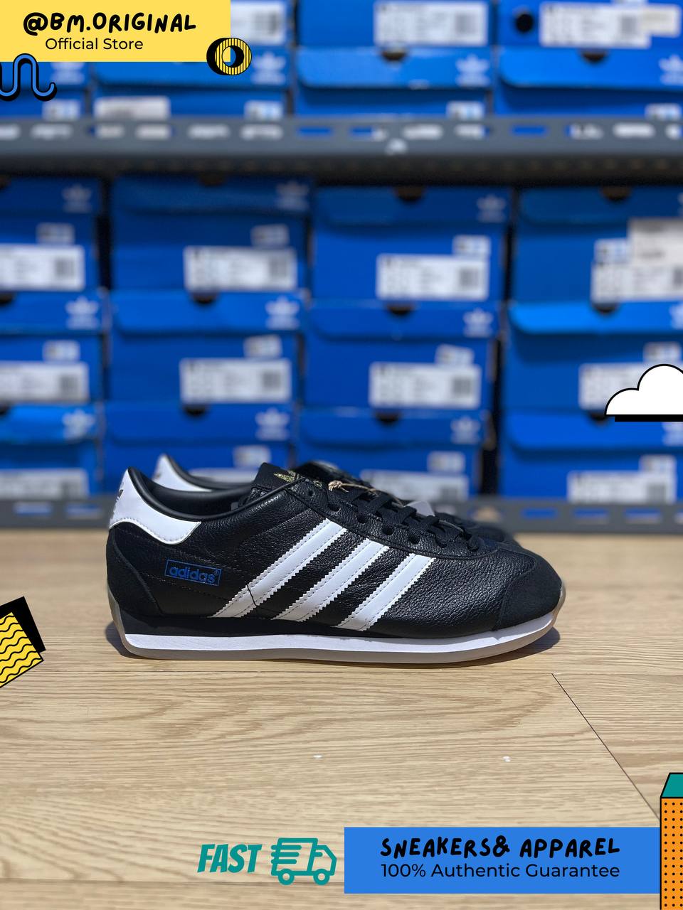 Adidas Country Japan Core Black Cloud White Blue IH0299