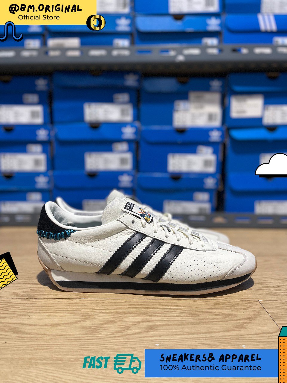 Adidas Country OG Ivory Core Black Gum ID1142